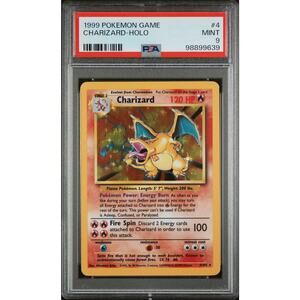 1999 Pokemon Base Set #4 Charizard Holo PSA 9 Mint